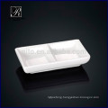 2015 nice design porcelain rectangle compartment saucer dish wasabi&soy saucer dish